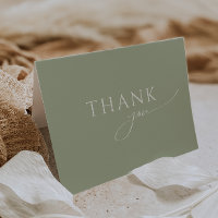 Whimsical Sage Green Folded Baby Shower
