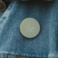 Whimsical Sage Green Gender Reveal Team Girl