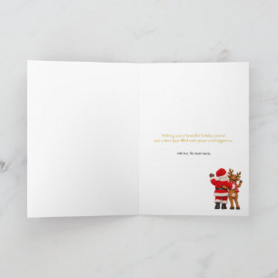 Whimsical Santa Airplane Christmas Cards