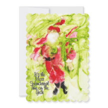 Whimsical Santa Christmas Card