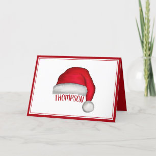 Whimsical Santa Christmas Card North Pole Trendy