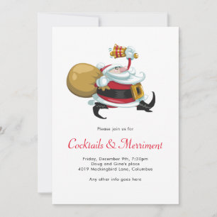 Whimsical Santa Holiday Party Invitation
