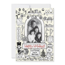 Whimsical Santa’s Workshop Illustrated Holiday