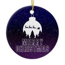 Whimsical Santa's Sleigh and Midnight view