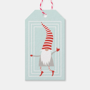 Whimsical Scandinavian Christmas Gnome Gift Tags