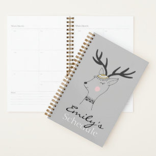 Whimsical Scandinavian Deer Personalized Planner