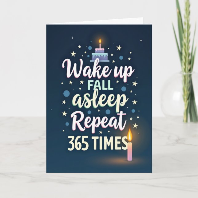Whimsical Script Birthday Card (Front)
