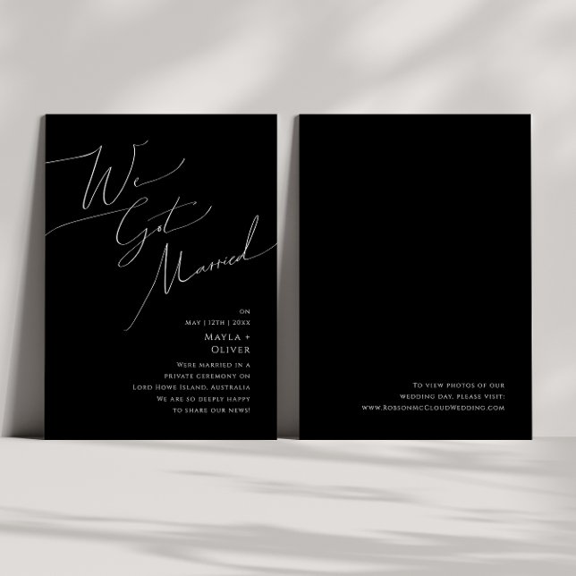 Whimsical Script | Black Elopement Announcement (Creator Uploaded)