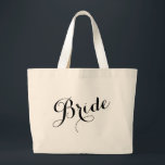 Whimsical Script Bride Bachelorette Tote Bag<br><div class="desc">Whimsical Script Bride Squad Bachelorette Tote Bag</div>