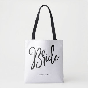Whimsical Script   Bride Tote Bag