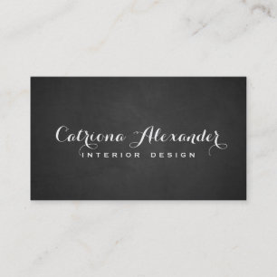 Whimsical Script Chalkboard Business Card