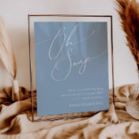 Whimsical Script | Dusty Blue Oh Snap Hashtag