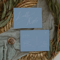 Whimsical Script | Dusty Blue Song Request RSVP