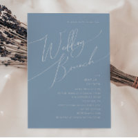 Whimsical Script | Dusty Blue Wedding Brunch