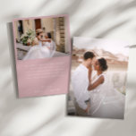 Whimsical Script | Dusty Rose Flat Photo Thank You Card<br><div class="desc">Introducing our stunning whimsical script | dusty rose flat photo thank you card perfect for your simple modern boho spring celebration. Our elegant design includes a vibrant bright, pastel colour palette with a vintage chic calligraphy script. Whether you prefer a minimalist or classic style, our unique editable product offers luxury...</div>
