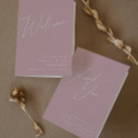 Whimsical Script | Dusty Rose Folded Wedding Program<br><div class="desc">Introducing our stunning whimsical script | dusty rose folded wedding program perfect for your simple modern boho spring celebration. Our elegant design includes a vibrant bright, pastel colour palette with a vintage chic calligraphy script. Whether you prefer a minimalist or classic style, our unique editable product offers luxury and elegance,...</div>
