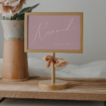 Whimsical Script | Dusty Rose Reserved Sign<br><div class="desc">Introducing our stunning whimsical script | dusty rose reserved sign perfect for your simple modern boho spring celebration. Our elegant design includes a vibrant bright, pastel colour palette with a vintage chic calligraphy script. Whether you prefer a minimalist or classic style, our unique editable product offers luxury and elegance, perfect...</div>