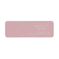 Whimsical Script | Dusty Rose Return Address Label