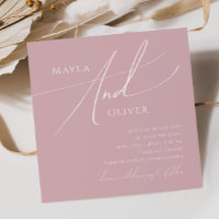 Whimsical Script | Dusty Rose Square Wedding