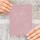 Whimsical Script | Dusty Rose Wedding Reception Invitation<br><div class="desc">Introducing our stunning whimsical script | dusty rose wedding reception invitation perfect for your simple modern boho spring celebration. Our elegant design includes a vibrant bright, pastel colour palette with a vintage chic calligraphy script. Whether you prefer a minimalist or classic style, our unique editable product offers luxury and elegance,...</div>