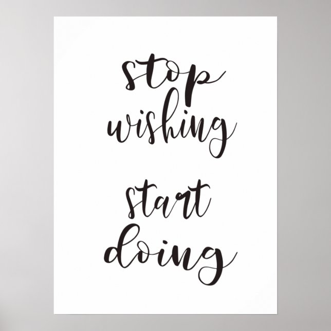 Whimsical Script Motivational Quote Poster (Front)