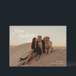 Whimsical Script Photo Modern Christmas Holiday Card<br><div class="desc">Modern Christmas card featuring "Merry Christmas" in a whimsical script over your favourite photo.</div>