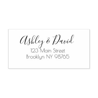 Whimsical Script Return Address Self-Inking Stamp