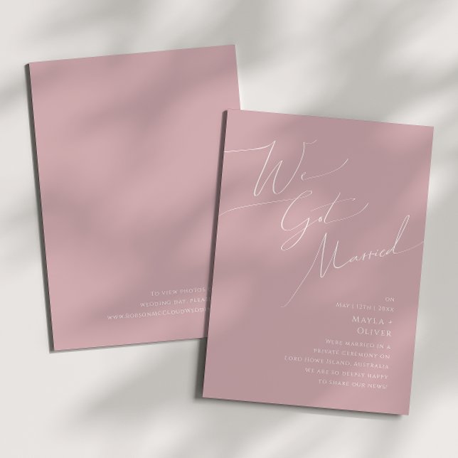 Whimsical Script | Rose Elopement Announcement (Creator Uploaded)