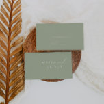 Whimsical Script | Sage Green Flat Wedding Place Card<br><div class="desc">Introducing our stunning whimsical script | sage green flat wedding place card perfect for your simple modern boho spring celebration. Our elegant design includes a vibrant bright, pastel colour palette with a vintage chic calligraphy script. Whether you prefer a minimalist or classic style, our unique editable product offers luxury and...</div>