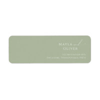 Whimsical Script | Sage Green Return Address Label