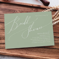 Whimsical Script | Sage Horizontal Bridal Shower