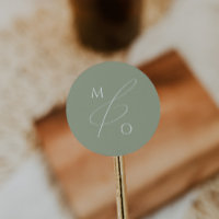 Whimsical Script | Sage Monogram Envelope Seal