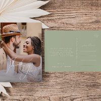 Whimsical Script | Sage Photo Wedding Thank You