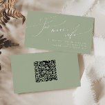 Whimsical Script | Sage Wedding QR Code Website Enclosure Card<br><div class="desc">Introducing our stunning whimsical script | sage wedding QR code website enclosure card perfect for your simple modern boho spring celebration. Our elegant design includes a vibrant bright, pastel colour palette with a vintage chic calligraphy script. Whether you prefer a minimalist or classic style, our unique editable product offers luxury...</div>
