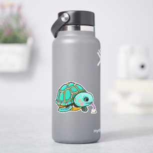 Whimsical sea turtle sticker for kids
