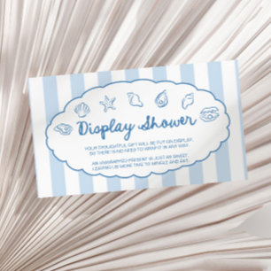 Whimsical Seashell Baby Shower Display Shower Enclosure Card