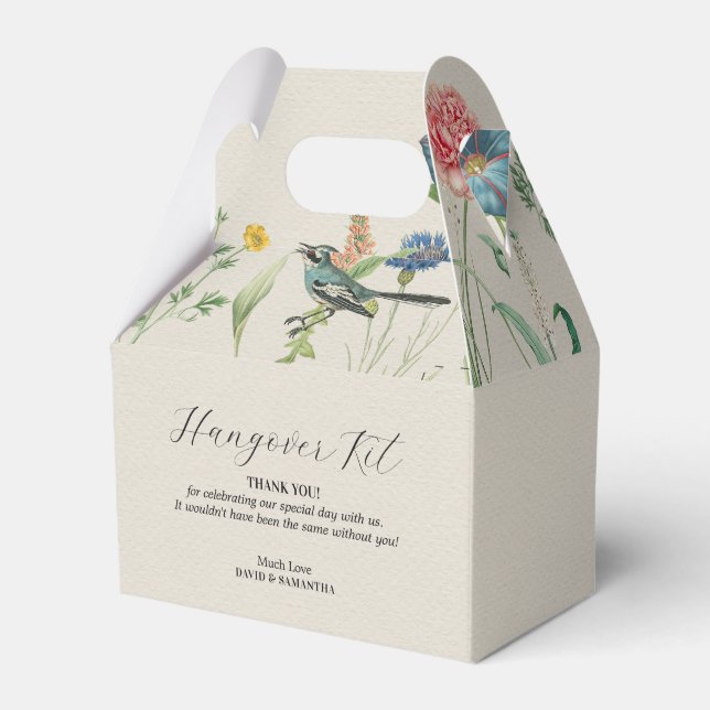 Whimsical Secret Garden Wildflowers Favor Box (Front Side)