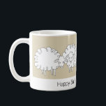 Whimsical Sheep Mug<br><div class="desc">This is a terrific mug to have fun with. We offer it in several colours. Create a "herd" of mugs each with a different background colour. These humourous sheep will love the changes. You can customize this mug to fit any ocassion - Birthdays, Anniversaries, Get well... .whatever you need. The...</div>