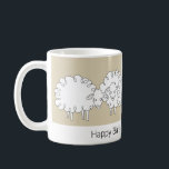 Whimsical Sheep Mug<br><div class="desc">This is a terrific mug to have fun with. We offer it in several colours. Create a "herd" of mugs each with a different background colour. These humourous sheep will love the changes. You can customize this mug to fit any ocassion - Birthdays, Anniversaries, Get well... .whatever you need. The...</div>