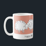 Whimsical Sheep Mug<br><div class="desc">This is a terrific mug to have fun with. We offer it in several colours. Create a "herd" of mugs each with a different background colour. These humourous sheep will love the changes. You can customize this mug to fit any ocassion - Birthdays, Anniversaries, Get well... .whatever you need. The...</div>