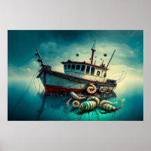 Whimsical Shrimp Boat