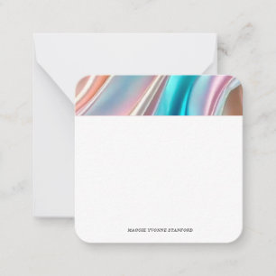 Whimsical Silk Detail Square Note Cards
