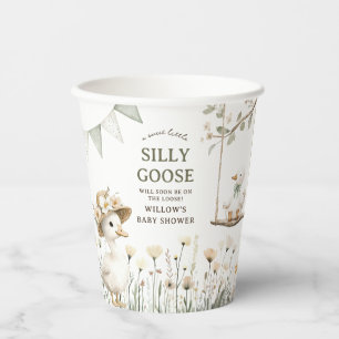 Whimsical Silly Goose Baby Shower Paper Cups