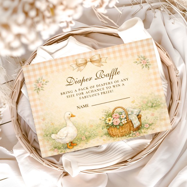 Whimsical Silly Goose Spring Diapper Raffle Enclosure Card (Creator Uploaded)