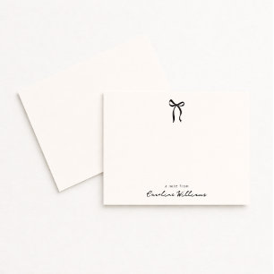 Whimsical simple bow, a note form card