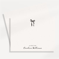 Whimsical simple bow, a note form card
