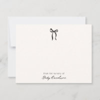 Whimsical simple bow, from the nursery of card