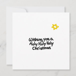 Whimsical simple white Christmas holiday  Card