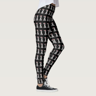 Whimsical Sitting Christmas Bull Moose Gifts Leggings
