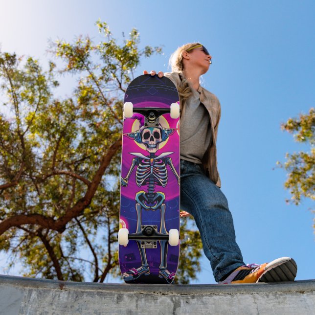 Whimsical Skeleton Clown Skateboard (Outdoor 1)